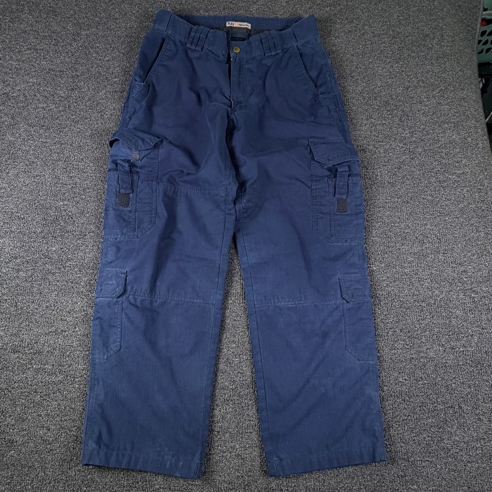 5.11 Tactical Cargo Pants Mens 34x30 74363 Navy Blue Cotton Canvas EUC